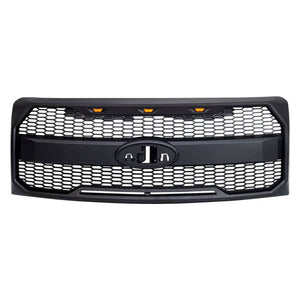 AMERICAN MODIFIED Raptor Style Mesh Grill for 2009-2014 Ford F150, Matte Black