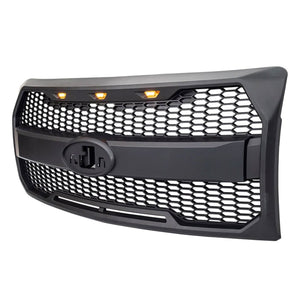 AMERICAN MODIFIED Raptor Style Mesh Grill for 2009-2014 Ford F150, Matte Black