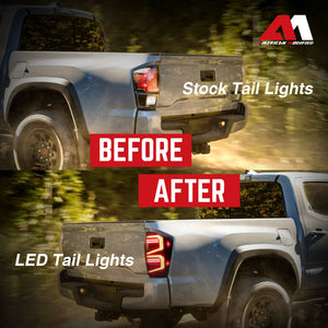 AMERICAN MODIFIED Smoked LED Tail Lights for 2016 to 2023 Toyota Tacoma, 1 Pair