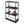 Gracious Living 4 Shelf Fixed Height Ventilated Storage Unit, Black, 4 Pack