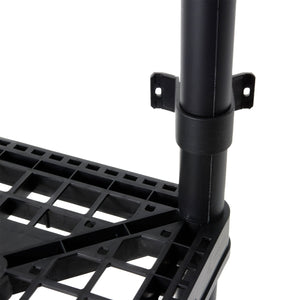 Gracious Living 4 Shelf Fixed Height Ventilated Storage Unit, Black, 4 Pack