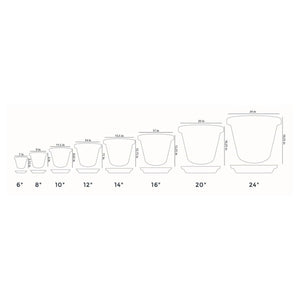 HC Companies Classic 21.13 Inch Round Saucer Tray for 24 Inch Plant Pot (4 Pack) - TRAPSKI