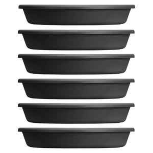 HC Companies Classic 21.13 Inch Round Saucer Tray for 24 Inch Plant Pot (6 Pack) - TRAPSKI