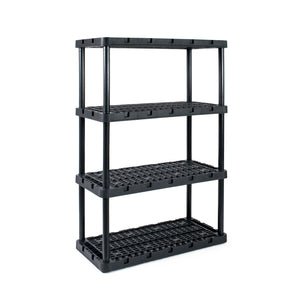 Gracious Living 4 Shelf Knect A Shelf Ventilated Storage Unit, Black, 2 Pack