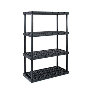 Gracious Living 4 Shelf Knect A Shelf Ventilated Storage Unit, Black, 3 Pack