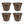 The HC Companies 24 Inch Plastic Classic Flower Pot Planter, Brown (4 Pack)