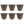 The HC Companies 24 Inch Plastic Classic Flower Pot Planter, Brown (6 Pack)