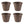 The HC Companies 12 Inch Indoor or Outdoor Classic Flower Pot Planter (4 Pack)