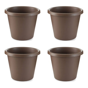 The HC Companies 12 Inch Indoor or Outdoor Classic Flower Pot Planter (4 Pack)