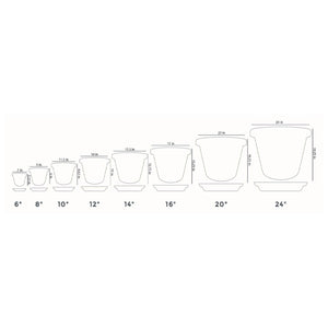 The HC Companies 12 Inch Indoor or Outdoor Classic Flower Pot Planter (4 Pack)