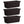 HC Companies 24 Inch Fluted Venetian Garden Flower Window Box, Black (3 Pack)