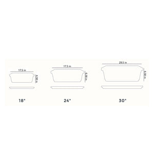 HC Companies Farmhouse Venetian 18 Inch Rectangular Flower Box Saucer (4 Pack)