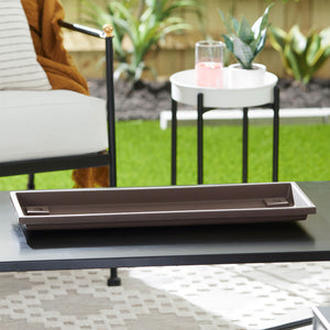 HC Companies Farmhouse Venetian 24 Inch Rectangular Flower Box Saucer (2 Pack)