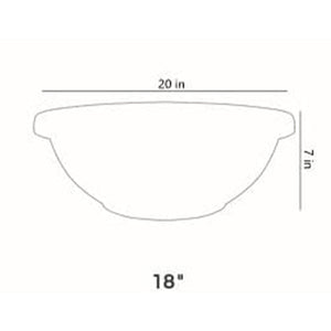 The HC Companies 18 Inch Bowl Planter with with Drainage, Chocolate (6 Pack)