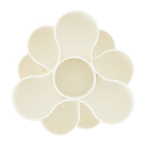 The HC Companies 8 Inch Pixie Indoor Stacking Plant Pot, Vanilla Bisque (2 Pack) - TRAPSKI