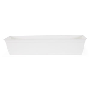 The HC Companies 30 Inch Window Flower Box with Removable Saucer, White (4 Pack)
