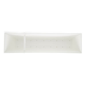 The HC Companies 30 Inch Window Flower Box with Removable Saucer, White (4 Pack)