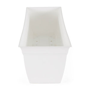 The HC Companies 30 Inch Window Flower Box with Removable Saucer, White (6 Pack)