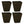 HC Companies 16 Inch Tahoe Outdoor Square Planter Pot, Falcon Brown (4 Pack)
