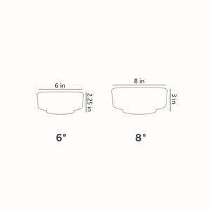 The HC Companies 8 Inch Capri Bowl Indoor Planter Pot, Vanilla Bisque (10 Pack)