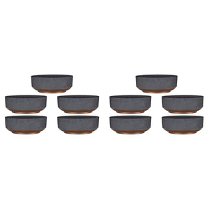 The HC Companies Capri Bowl Succulent Planter, Faux Concrete Copper (10 Pack) - TRAPSKI