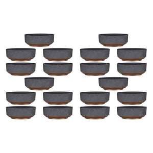 The HC Companies Capri Bowl Succulent Planter, Faux Concrete Copper (20 Pack) - TRAPSKI
