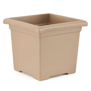 HC Companies 13.25" x 15.5" Outdoor Square Accent Planter, Sandstone (3 Pack) - TRAPSKI