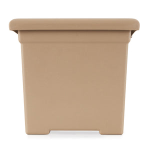 HC Companies 13.25" x 15.5" Outdoor Square Accent Planter, Sandstone (3 Pack)