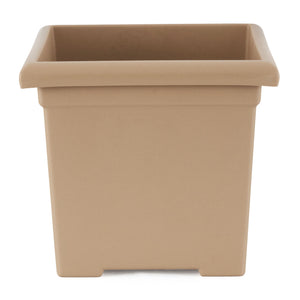 HC Companies 13.25" x 15.5" Outdoor Square Accent Planter, Sandstone (6 Pack) - TRAPSKI