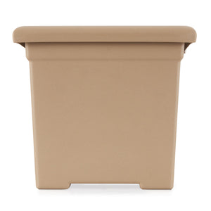 HC Companies 13.25" x 15.5" Outdoor Square Accent Planter, Sandstone (6 Pack) - TRAPSKI