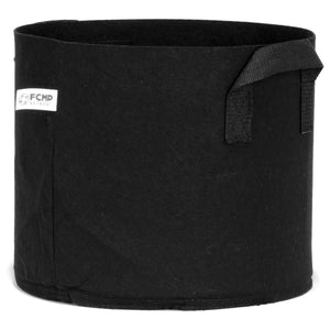 FCMP Outdoor 5 Gallon Modern Non Woven Breathable Grow Bags, Black (5 Pack)
