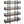 Sturdis 4 Tier Solid Wood Metal Industrial Bookshelf with Mesh Barriers, Black