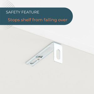 Sturdis Kids Toy Storage Organizer with Cabinet, Bookshelf and 8 Toy Bins, White