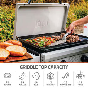 Loco Cookers 2-Burner SmartTemp Griddle Outdoor Flat Top Propane Gas Grill, 26" - TRAPSKI