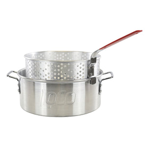Loco Cookers 30 Quart Aluminum Circular Pots Kit for Boiling & Steaming, Silver - TRAPSKI