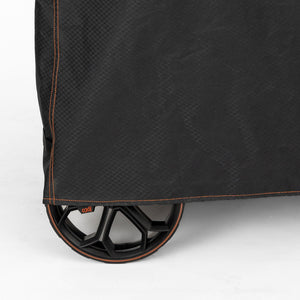 Loco Cookers 22.5 In Kettle Grill Cover with SmartTemp, Zipper, and Cart, Black - TRAPSKI