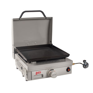 Loco Cookers 1 Burner Portable Tabletop Digital Propane SmartTemp 16" Flat Top - TRAPSKI