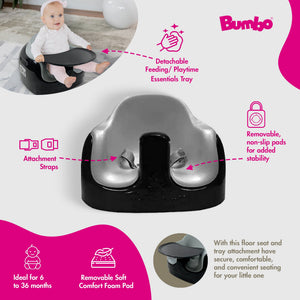 Bumbo Toddler Adjustable 3-in-1 Multi Seat High Chair, Black/Monsoon (2 Pack)