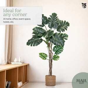 Maia Shop Artificial Monstera Tropical Palm Tree Home Decoration, 72 Inches - TRAPSKI