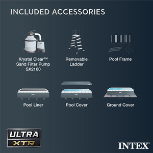 Intex Ultra XTR Frame Swimming Pool & Pump, Robot Vacuum w/Pool Maintenance Kit