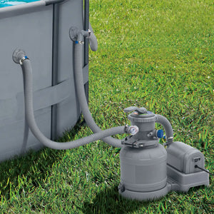 Funsicle 1600 GPH Sand Filter Pool Pump with Mystic White II Premium Filter Sand - TRAPSKI