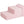 MeowBaby 3 Elements Soft Foam Climbing Blocks Playset with Velvet Cover, Pink