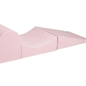MeowBaby 4 Elements Soft Foam Blocks Playset with Velvet Covers, Powder Pink - TRAPSKI