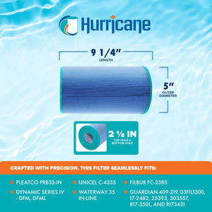 Hurricane 2 Pack HF4335-1M Elite Aseptic Pool Spa Filter Cartridge Replacement
