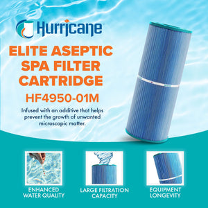 Hurricane 2 Pack HF4950-01M Elite Aseptic Pool Spa Filter Cartridge Replacement