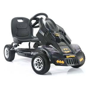 hauck Bat Mobile Pedal Go Kart Superhero Ride On Batman Vehicle for Kids, Black