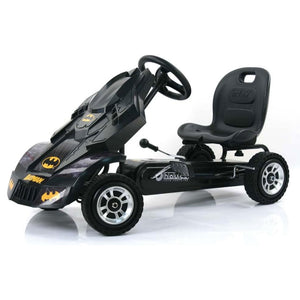 hauck Bat Mobile Pedal Go Kart Superhero Ride On Batman Vehicle for Kids, Black