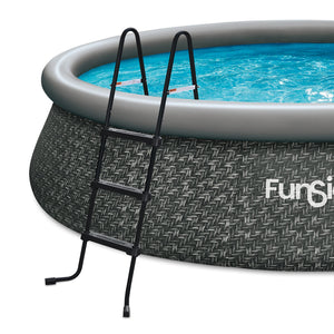 Funsicle 36” SureStep 3 Stair Pool Ladder with 12' x 36" QuickSet Ring Top Pool