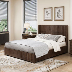 Platform Bed Frame With Headboard, Floor Standing Design