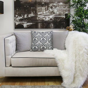 Baroque Skull Throw Pillow